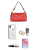 Mia Tomazzi Leder-Schultertasche "Zumbini" in Rot - (B)28 x (H)15 x (T)14 cm