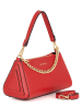 Mia Tomazzi Leder-Schultertasche "Zumbini" in Rot - (B)28 x (H)15 x (T)14 cm