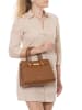 Mia Tomazzi Leder-Henkeltasche "Ventimiglia" in Camel - (B)29 x (H)22 x (T)14 cm