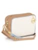 Mia Tomazzi Leder-Umhängetasche "Venosta" in Creme - (B)20 x (H)10 x (T)8 cm