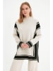 trendyol Pullover in Beige/ Schwarz