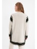 trendyol Pullover in Beige/ Schwarz
