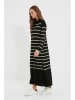 trendyol Gebreide jurk zwart/beige