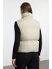 trendyol Doorgestikte bodywarmer beige