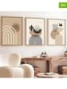 wall addiction 3er-Set: Gerahmte Holz-Kunstdrucke