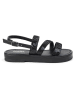 Karl Lagerfeld Kids Leder-Sandalen in Schwarz