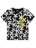 Karl Lagerfeld Kids Koszulka w kolorze czarno-białym