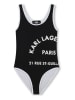 Karl Lagerfeld Kids Badpak zwart/wit