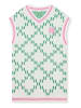Karl Lagerfeld Kids Kleid in Weiß/ Grün/ Rosa