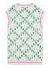 Karl Lagerfeld Kids Jurk wit/groen/lichtroze