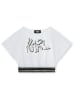 Karl Lagerfeld Kids Koszulka w kolorze biało-czarnym