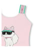 Karl Lagerfeld Kids Badpak lichtroze/meerkleurig