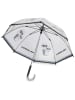 Karl Lagerfeld Kids Regenschirm in Transparent/ Schwarz