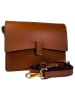 ORE10 Leren schoudertas "Lazur" bruin - (B)22 x (H)18 x (D)7 cm