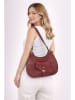 ORE10 Leder-Schultertasche "Miser" in Rot - (B)35 x (H)30 x (T)9 cm