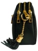 ORE10 Leren schoudertas "Bristol" zwart - (B)23 x (H)6 x (D)9 cm