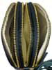 ORE10 Leren schoudertas "Bristol" zwart - (B)23 x (H)6 x (D)9 cm
