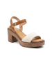 Foreverfolie Sandaletten in Hellbraun/ Creme