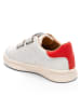 bisgaard Leder-Sneakers in Weiß/ Rot
