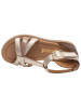 bisgaard Leder-Sandalen in Gold/ Braun