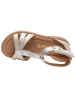 bisgaard Leder-Sandalen in Silber/ Gold