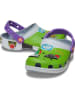 Crocs Chodaki "Toy Story Buzz Classic" w kolorze szaro-fioletowo-zielonym