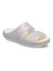 Crocs Pantoletten "Classic Glitter" in Creme/ Bunt