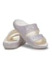 Crocs Pantoletten "Classic Glitter" in Creme/ Bunt