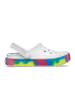 Crocs Chodaki "Off Court Glitter" w kolorze białym ze wzorem