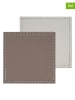 FREEFORM 4er-Set: Untersetzer in Creme/ Taupe - (L)10 x (B)10 cm