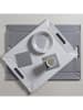 FREEFORM Tischset "Duo" in Grau/ Creme - (L)40 x (B)30 cm
