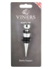 VINERS Flaschenstopfen in Silber/ Schwarz - (L)9,5 cm