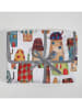 Folkifreckles Wikkeldeken "House" wit/meerkleurig - (L)60 x (B)40 cm