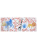 The Wild Hug Tapijt "Wild Animals" lichtgrijs/meerkleurig - (L)135 x (B)55 cm