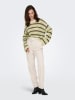 ONLY Pullover in Grün/ Beige