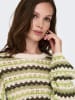ONLY Pullover in Grün/ Beige