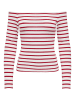 ONLY Longsleeve in Weiß/ Rot