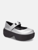 Crocs Baleriny "Stomp Metallic Jane" w kolorze srebrno-białym