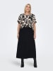 ONLY Carmakoma Bluse in Schwarz/ Beige