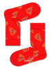 Happy Socks 2-delige set: sokken "Mini & Me Pizza" rood