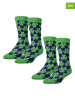 Lucky Socks 2er-Set: Socken in Grün/ Dunkelblau