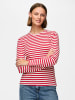 Pieces Longsleeve "Ruka" in Rot/ Weiß