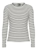 Pieces Longsleeve "Ruka" in Schwarz/ Weiß
