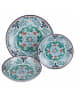 Villa d´Este 18-delig tafelservies "Andalusia" blauw/geel