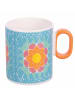 Villa d´Este 2-delige set: mokken blauw/turquoise/oranje - 350 ml