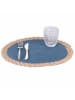 Villa d´Este 3-delige set: placemats blauw/wit/beige - Ø 38 cm
