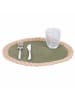 Villa d´Este 3er-Set: Tischsets in Grün/ Beige - Ø 38 cm
