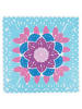 Villa d´Este 6-delige set: placemats lichtblauw/oranje/paars - (L)37 x (B)37 cm