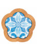 Villa d´Este Podkładki (6 szt.) "Aquazul" w kolorze niebiesko-jasnobrązowym - Ø 7,5 cm