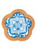 Villa d´Este Podkładki (6 szt.) "Aquazul" w kolorze niebiesko-jasnobrązowym - Ø 7,5 cm